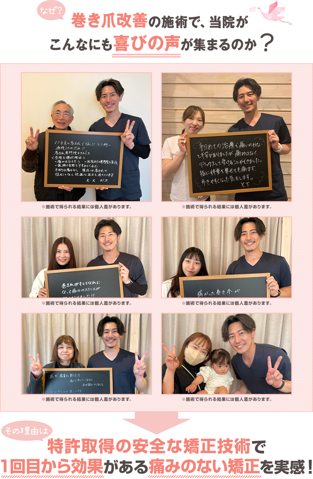 なぜ、巻き爪改善の施術で、当院がこんなにも喜びの声が集まるのか?